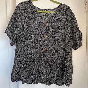 Floral Short Sleeve Top